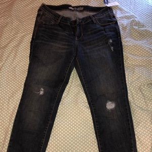 Dark denim rockstar skinnys